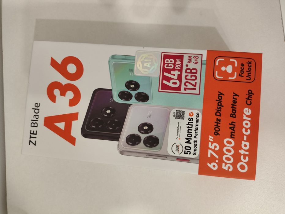 ZTE blade A36 ашылған