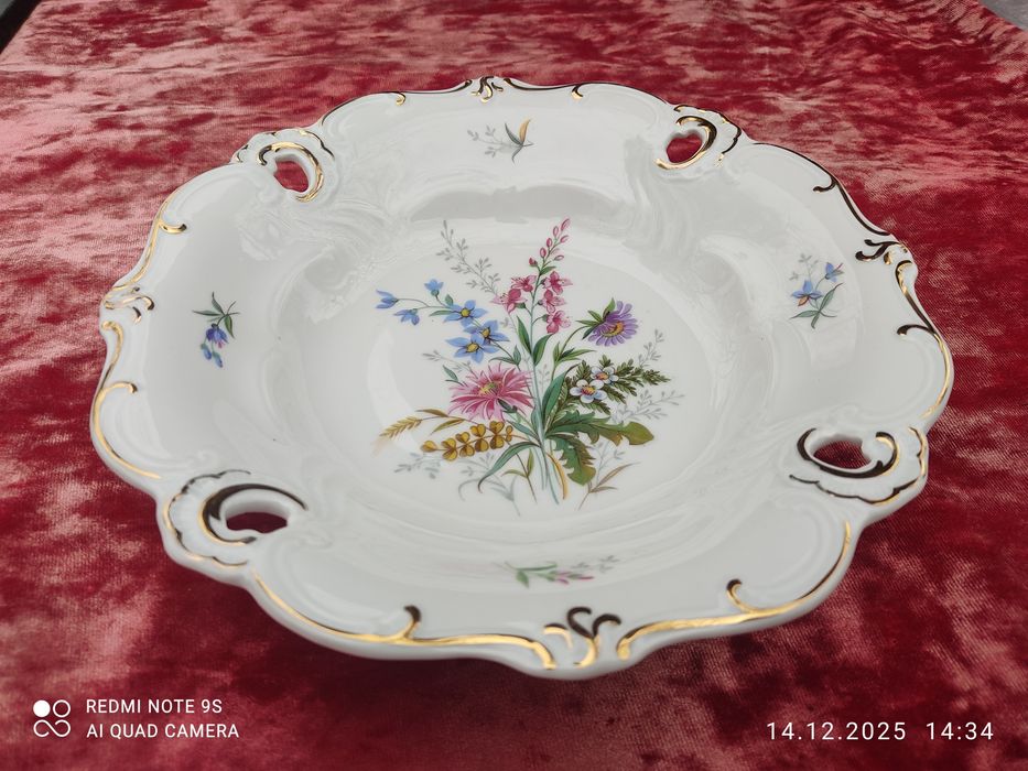 Фарфоровое блюдо Weimar, довоенная Германия