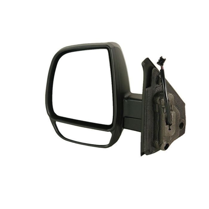 Oglinda exterioara Fiat Doblo 01.2010- Cargo partea stanga/dreapta View Max crom impartit carcasa neagra reglare manuala prin cablu fara incalzire