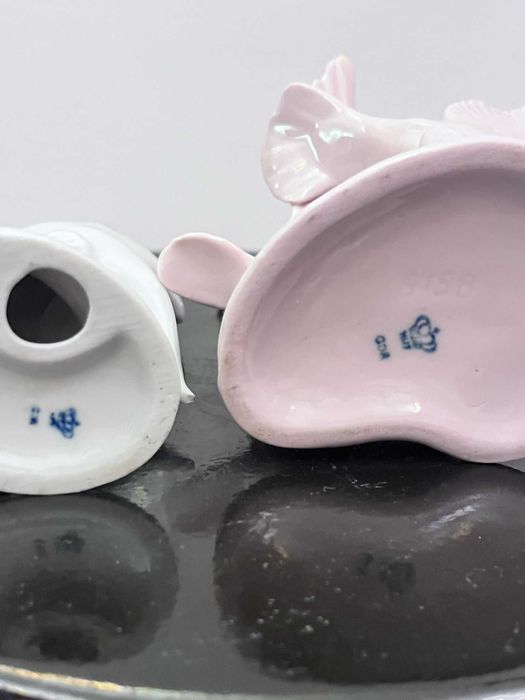 Set 4 bibelouri bibelou portelan Lippelsdorf Kunstporzellan Hollohaza