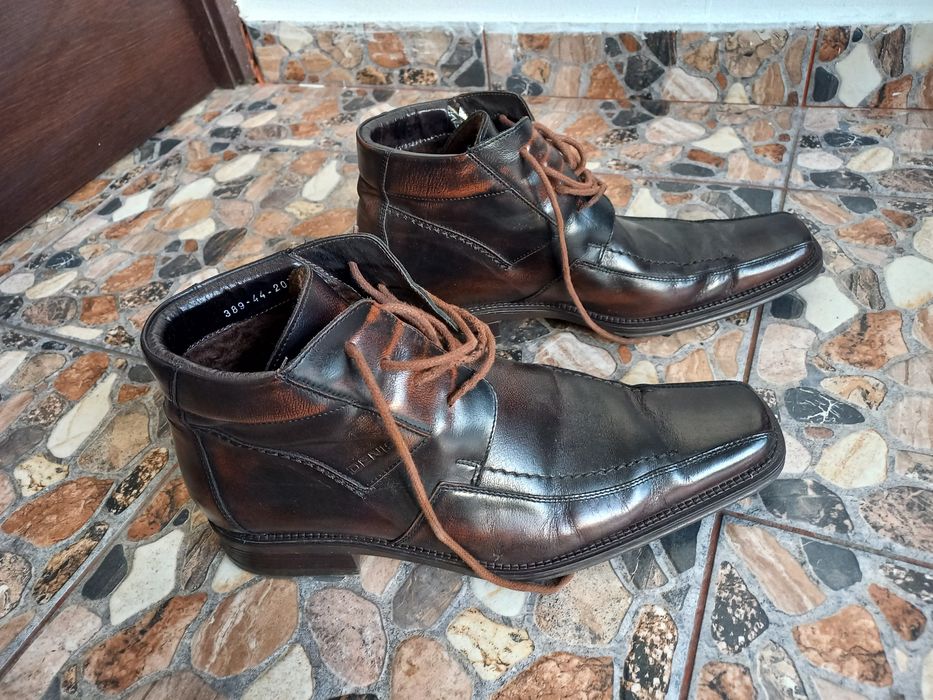 Ghete din piele imblatine barbati marca Lanetti nr 44 stare perfeca