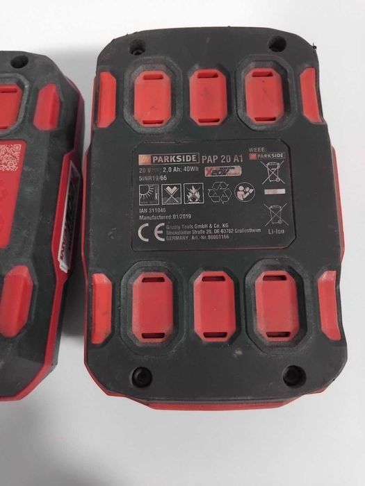 Комплект 3 батерии Parkside 20V 2Ah + зарядно PLG 20 C3