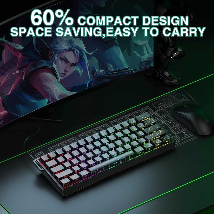 Клавиатура AULA WIN60 HE 60% Hall Effect Black