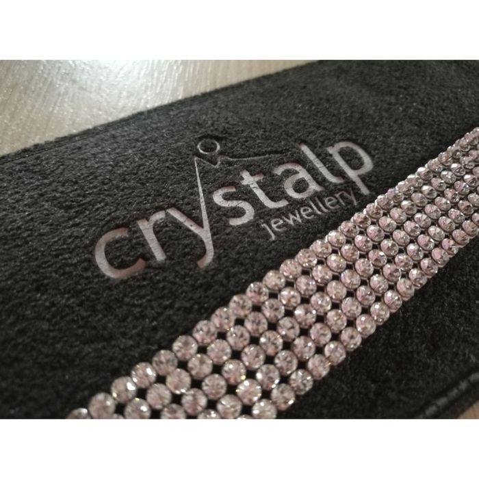 Колие/чокър с 5 реда кристали Swarovski