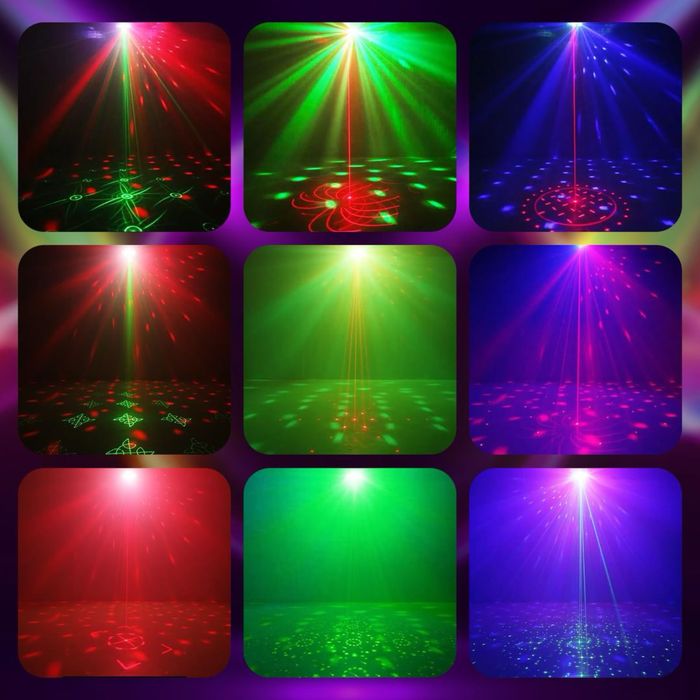 Vicalo Lumină Disco cu Două Bile Activată de Sunet Lumină Stroboscopică RGB - Negru