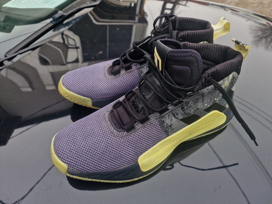 adidas  5 Glow-In-The-Dark Basketballschuhe Sneaker Neongelb Grau