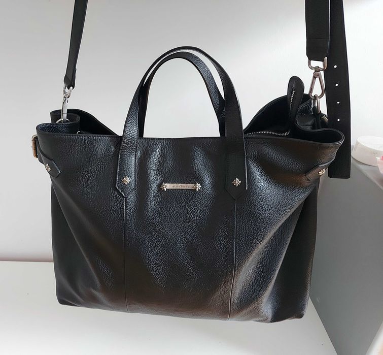 Jonh Richmond ,оригинална пътна кожена чанта, нова, 50см/36см