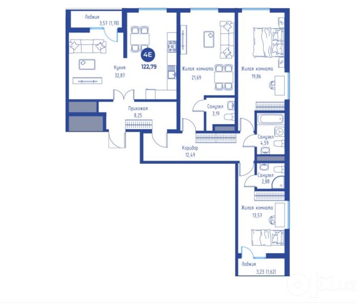 ПРОДАЁТСЯ Квартира ЖК Regnum Plaza 122,79м2 12-этаж