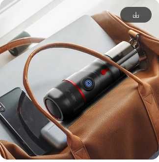 3в1 преносима кафемашина с адаптер и калъф HiBREW H4 15bar, 80W, 60ml