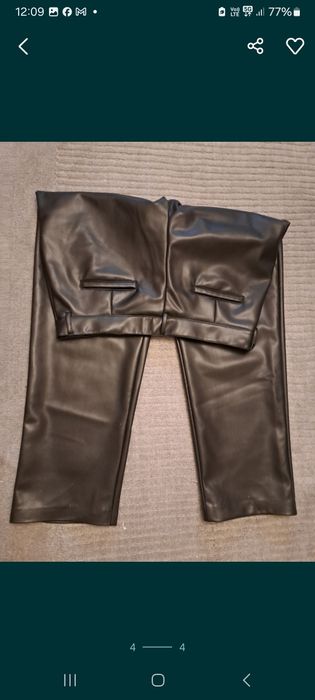 Pantaloni din piele eco model Balmain,46