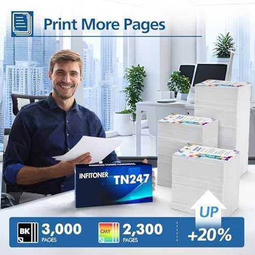 Нов Комплект Тонери TN-243CMYK за принтер Brother Ярки Цветове Дълъг Живот