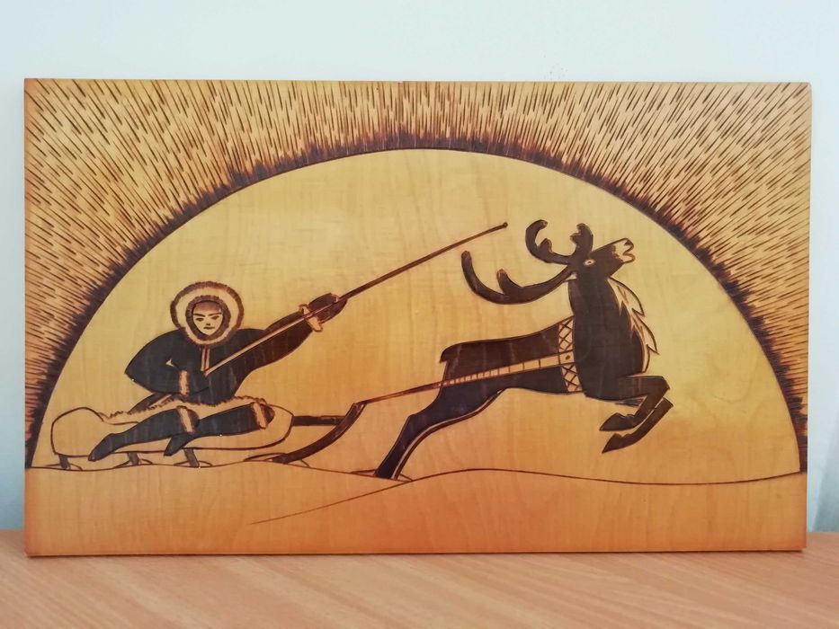 Картина от Колския полуостров - пирография