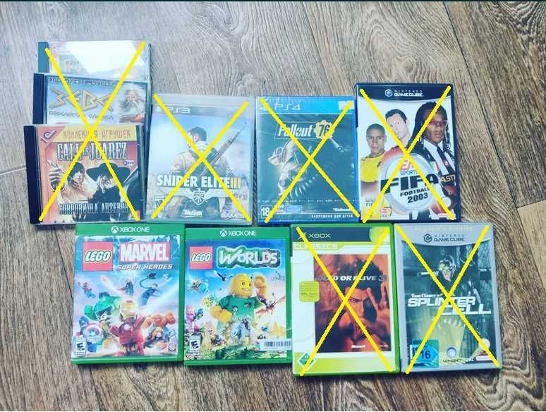 Диски с играми для ПК и консолей