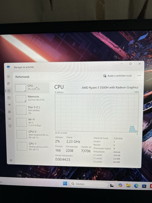 Laptop gaming| RTX2050| ryzen5 5500| 16gb ram | ssd M2 512gb