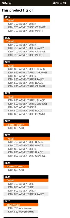 Оригинална KTM Топ Каса 36L 790/890 Adv 2019-2026