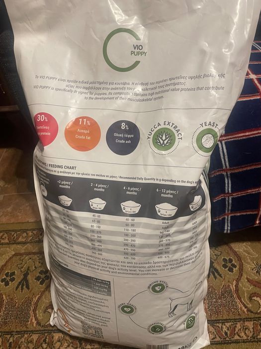 VioZois       Натурална и Витаминозна Гръцка  12 кг.Храна за Кyчета