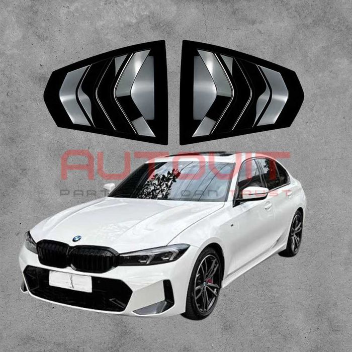 Добавки за задни странични стъкла BMW G20 Хриле Черен гланц