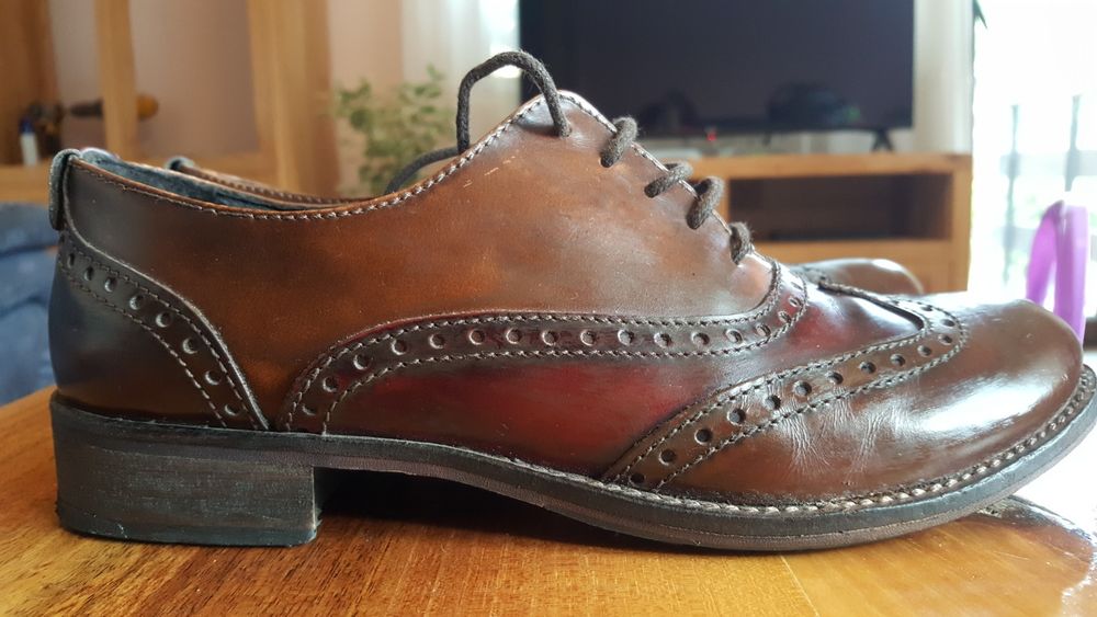 Дамски Оксфордки от естествена кожа Bata