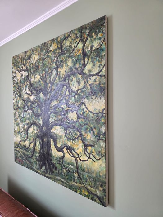 Tablou pictat in acryl 139x139 cm2