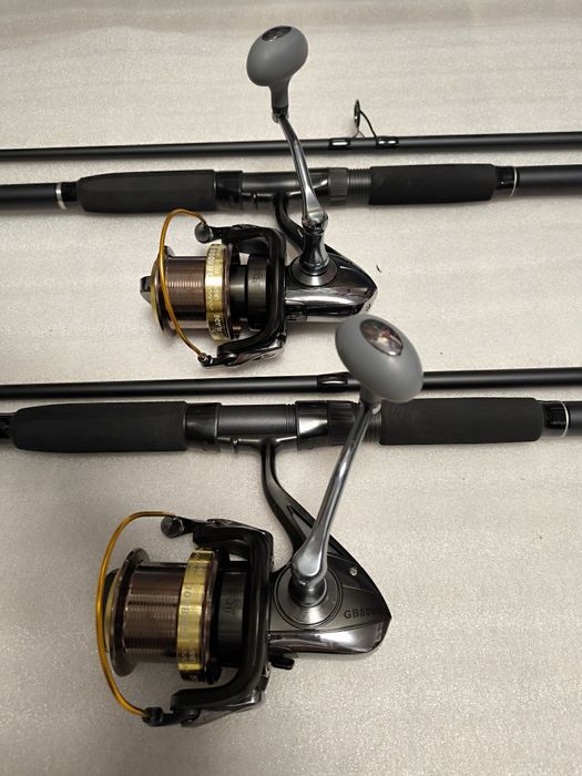 SET 2 Lansete Somn 3.0m Diamant ALB CatFish + 2 Mulinete GB 8000