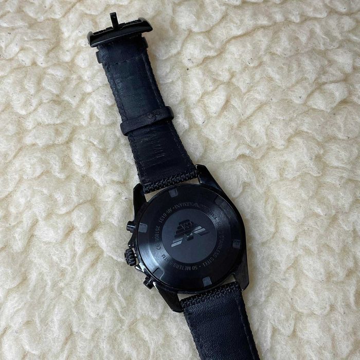 Emporio Armani watch мъжки часовник черна кожена каишка Армани