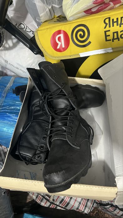 Керзовые сапоги. Б/у. Два-три раза на сборы одевал