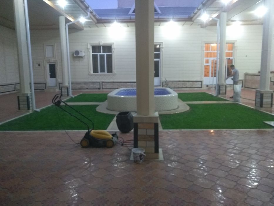 Rulonli gazon bor, kvadrati 25.000 Joyimiz Samarqandda