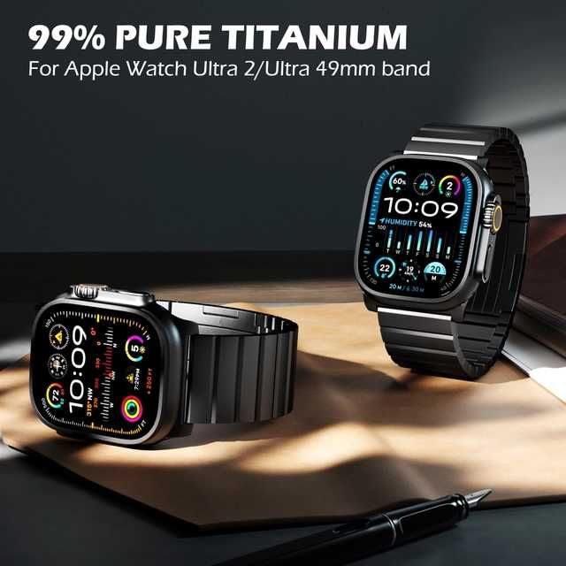 Curea Apple Watch Ultra Din Titan, DLC Coating