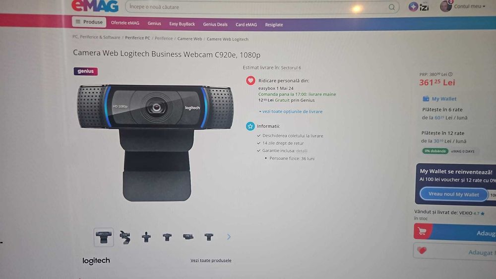 Logitech Business Webcam C920е Peste C920! Gaming, OBS, Streaming, Jasmin ZOOM Sigilata! Videochat, TikTok