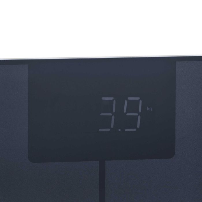 Cantar corporal digital din sticla, kg si lbs negru/albastru 2x30x30cm