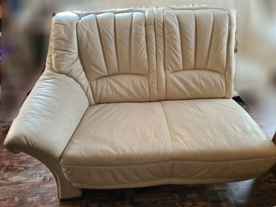 Coltar piele crem