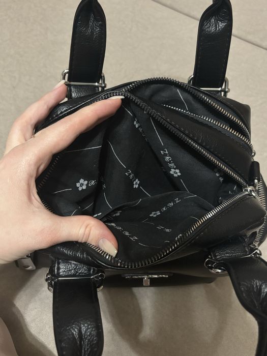 Сумка черная кожа