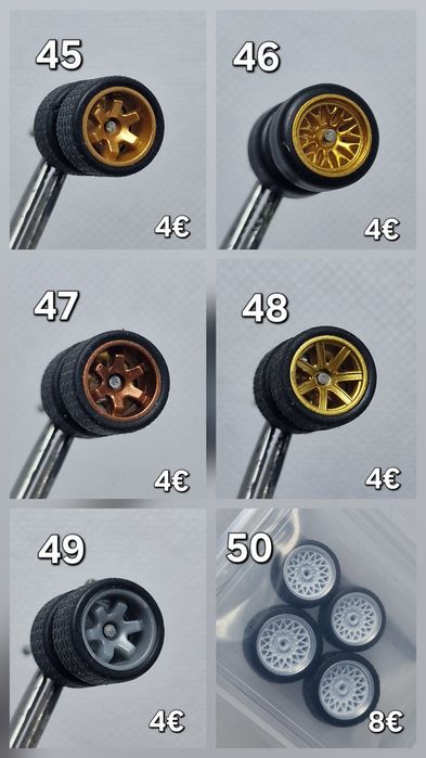 Гуми с джанти за Hot wheels, Matchbox и други 1:64 модели