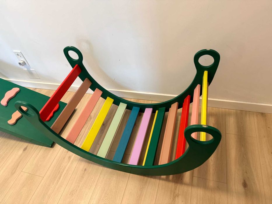 Set de cățărat Pikler XL – 5 în 1 din lemn masiv - stare foarte bună