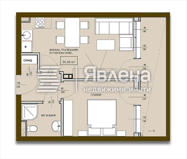 Продава се Двустаен апартамент в Поморие - 63 кв.м за 1237 €/кв.м - Снимка #1