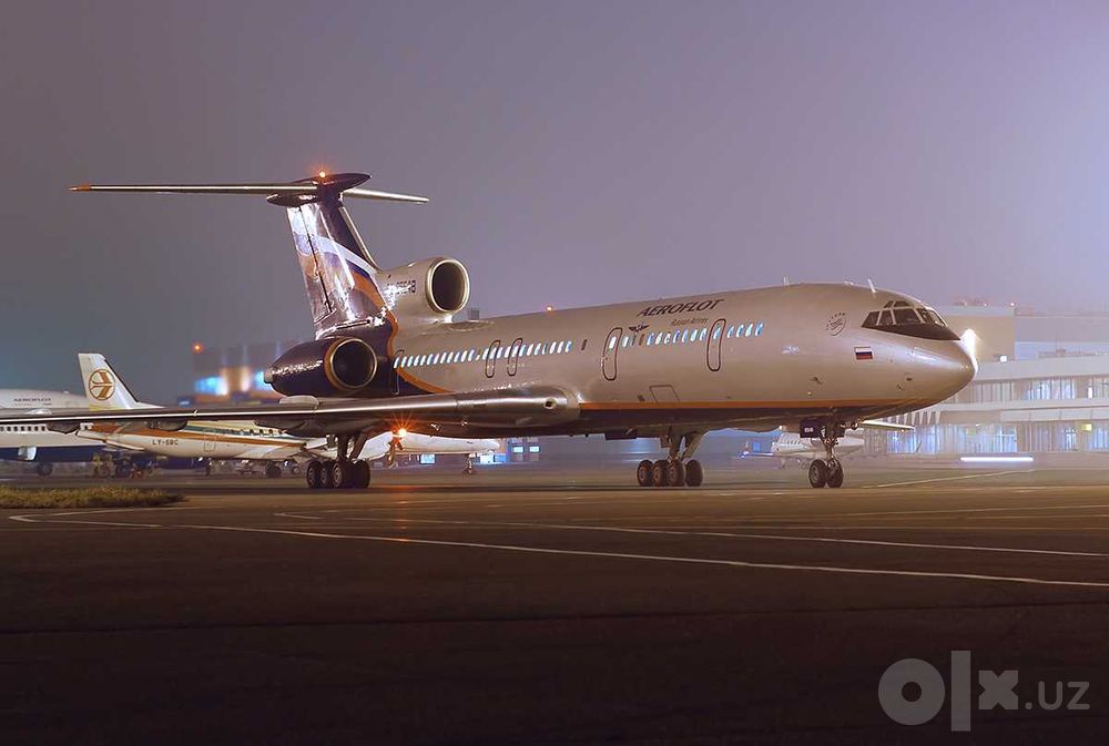 сборная модель самолета ТУ-154Б Россия клей в подарок!