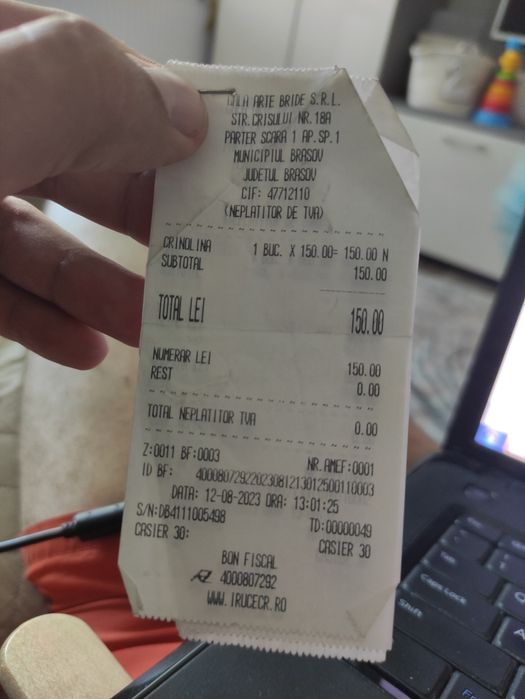 Rochie mireasa XS deosebita