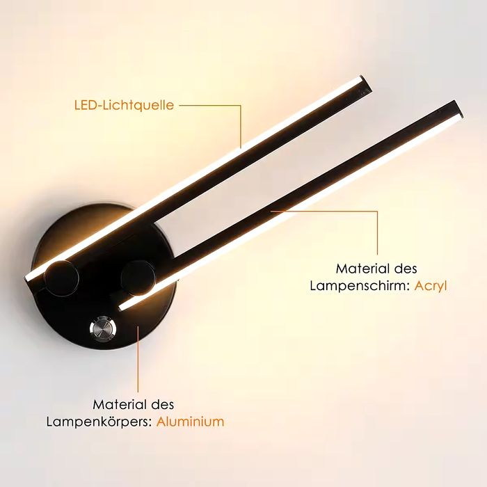 Aplică din aluminiu cu LED, aplică 12W cu braț reglabil al lămpii 53cm