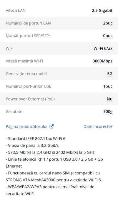 Routere  Mobil STRONG 5G router AX3000
