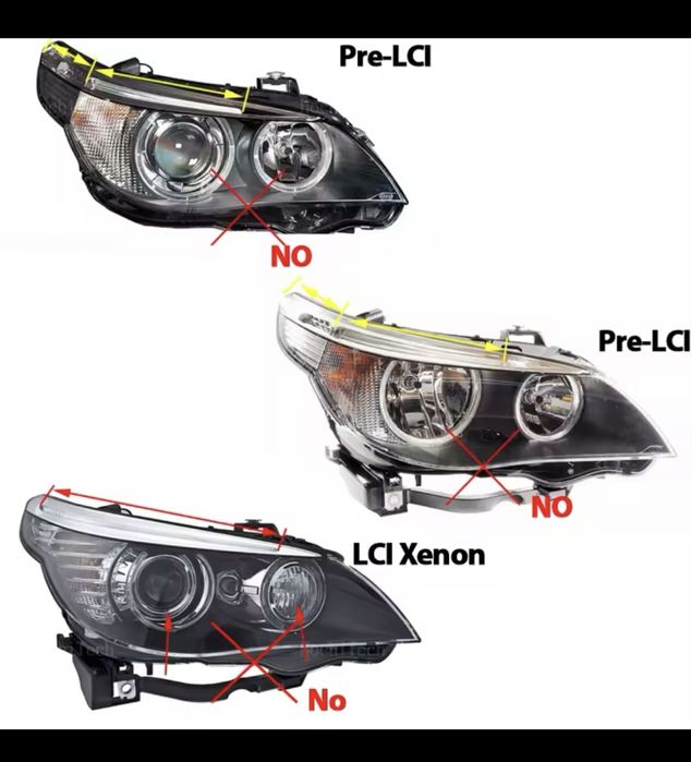 Set Led Angel Eyes Bmw Seria 5 E60 LCI Facelift Halogen H7
