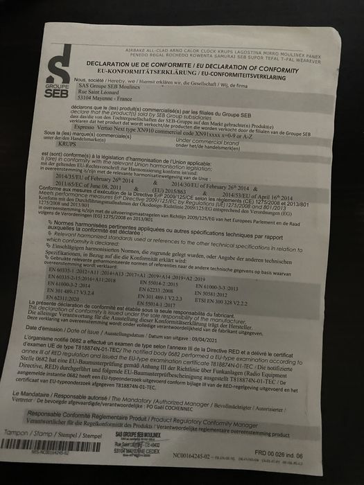 Esspressor Nesspresso by Krups Vertuo Next Deluxe XN910C10