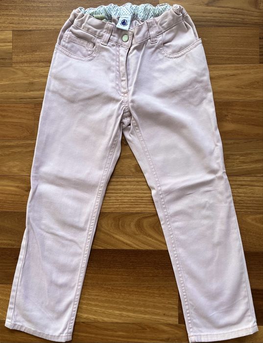 Blugi fete 5 ani/108 cm, roz prafuit, Petit Bateau