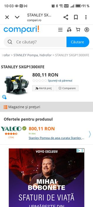 Pompă apă  Stanley SXGP1300XFE