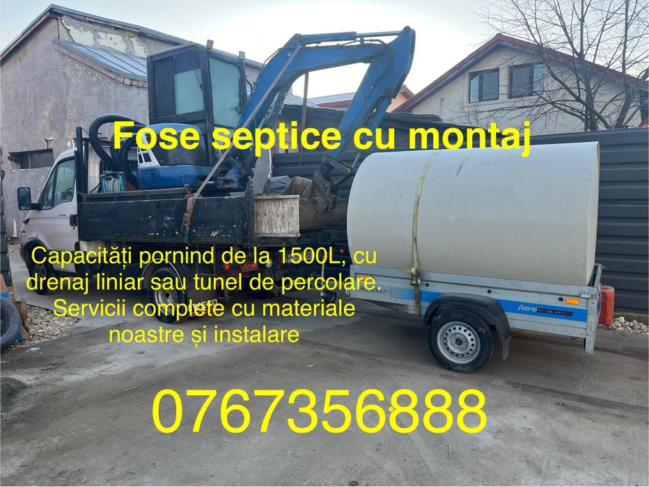 Montaj fosa septica - disponibilitate rate prin TBI Bank