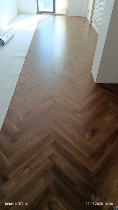 Укладка ламината Ёлочкой.