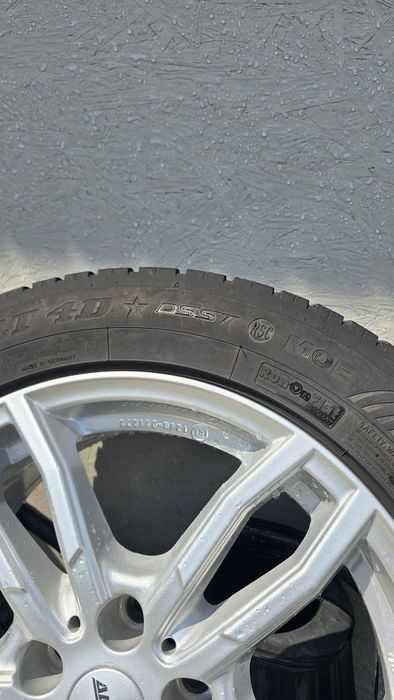 Set jante aliaj 17” ALUTEC + anvelope iarnă Run flat + senzori presiune  5×112