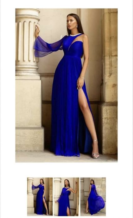 Rochie Ginette albastru regal - potrivita marime M sau L mic