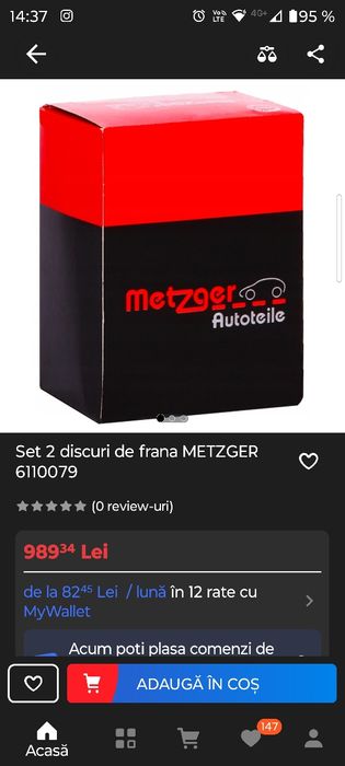 Discuri de frana Metzger 6110079
