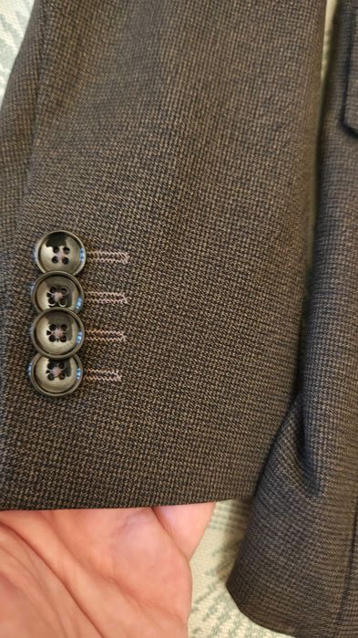 Costum MNG Slim Fit Stretch - marime M/48 - Culoare gri sare-piper