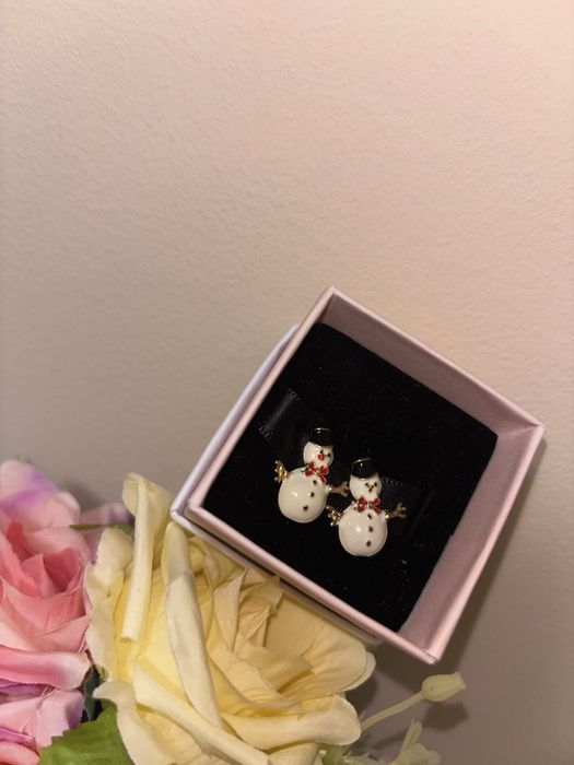 Коледни обеци/ снежен човек